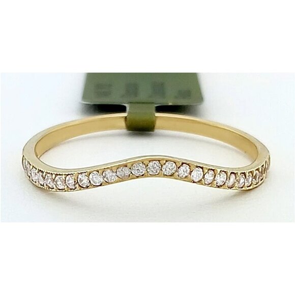 Genuine 0.25 Cts Diamond Band Ring 14k Yellow Gold